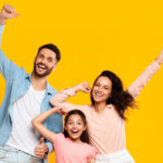 Family celebrating.